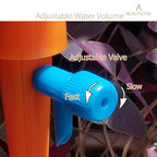 BEADNOVA Plant Self Watering Spikes Automatic Irrigation Equipment Adjustable Self Watering Spikes for Plants with Slow Release Control Valve (Orange Green, 6pcs)