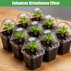 120 Pack Clear Humidity Domes, Transparent Seedling Domes Compatible with 2.7 Inch Square Nursery Pots for Seedlings