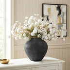 20pcs White Artificial Flowers Bulk For Vase That Look Real, White Flower Centerpiece For Table, Silk Floral Home Decor Indoor, Faux Kiku + Eucalyptus Stems + Wildflowers, Flores Blancas Artificiales