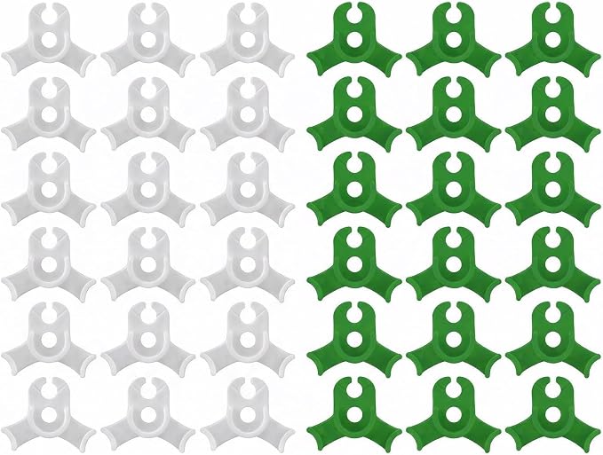 40 Pcs Low Stress Training Clips, Plant Training Clips, 90 Degrees Bud Trainer Clip Bud Bender for Plant Gardening (20 White+20 Green)