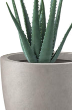Kante 10 Inch Dia Round Concrete Planter, Indoor Outdoor Large Plant Pot with Drainage Hole and Rubber Plug for Home Patio Garden, Weathered Concrete