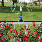 Drip Irrigation System 100 FT with 32 Nozzles, 360° Adjustable Bendable Garden Watering Misting System for Greenhouse, Yard, Lawn, Plant, Garden, 1/4 inch Hose