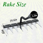 Weed Puller Tool - Upgrade Iron Weeding Rake, 2026 New Iron Rake for Gardening and Weeding, 8 Teeth Manual Weeder Remover Too, Detachable Garden Weeder Tool for Dethatching Lawn Loosening