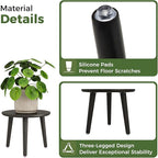 Leaf&lull Black Plant Stand Indoor Small Plant Table for Large Plants Wood Plant Stool Tall Plant Holder for Living Room Bedroom Balcony
