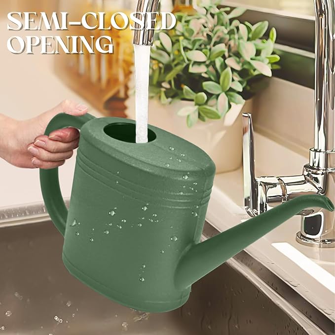 Watering Can - for Indoor and Outdoor Plant Garden - 1/4 Gallon - Green