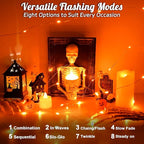 cshare Halloween String Lights Outdoor Waterproof, Solar Fairy Lights 16.4ft 50LED 8 Modes Orange Halloween Lights for Yard Outside Pathway Patio Party Backyard Decorations