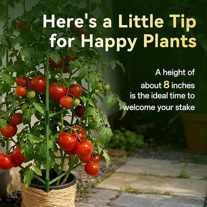 Halatool 6 Pack Tomato Cages for Graden 60 Inch, Adjustable Metal Tall Heavy Duty Tomato Trellis Plant Support, Foldable Tomatoes Stakes for Climbing Vegetables Flowers Fruits
