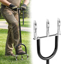 Manual Lawn Aerator Tool, Hollow Tines Plug Lawn Core Aerator, Heavy Duty Hand Soil Aerator Tool with Adjustable Handle, Grass Aeration Garden Tools for Lawn Care, Compacted Soil, Yard