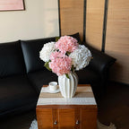 DUYONE 4Pcs 22 inch Lifelike Artificial Hydrangea, 2 Pink & 2 White Large Flowers Artificial Flowers Dry Flowers Outdoor Wedding Christmas Office Family Party Living Room Table Deco