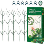 PERSZEN 15 Pack Stackable Plant Support Stakes, Garden Trellis for Climbing Plants Indoor and Outdoor Use, Plant Accessories for Potted Plants Monstera, Plant Sticks for Climbing Plant Stems