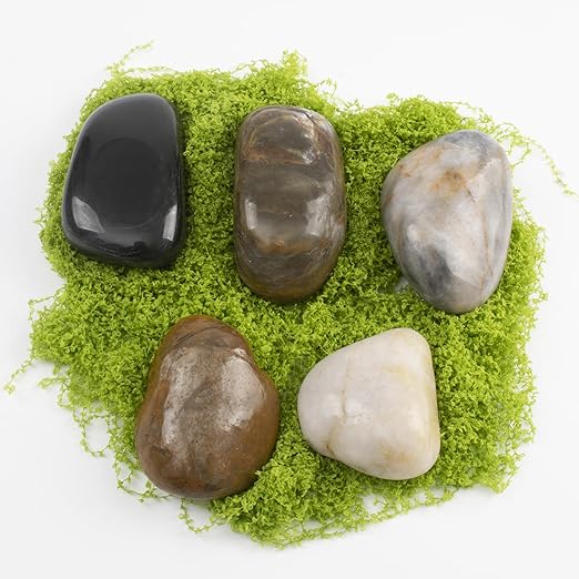 40lbs 2-3 Inch River Rocks, Decorative Mixed Pebbles for Garden Landscaping, Indoor Plants, Fish Tanks, Vases, and Succulents – Ideal for Home Decoration and Outdoor Gardens (Mixed, Weight: 40 LB)
