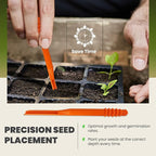 Dibby Seed Sowing Garden Tool Dibber Planter Transplanter – Sow Seeds at the Right Depth – Easily Transplant Delicate Seedlings (Little Dibby) Yellow