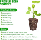 100 Pack Grow Sponges, Replacement Root Growth Sponges Seed Pods,Seed Starter Plugs for Hydroponic Indoor Garden System