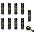 NineLeaf 9PK 3-PIN M20 Waterproof Electrical Cable Connector for 5-12mm, Outdoor Power Cable Connector Joint for Garden, Pond Lights