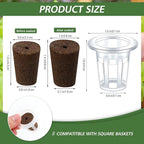 Ziliny 200 Pcs Grow Sponges Pods Kit, Includes 100 Grow Sponges, 100 Root Plant Basket, Root Growing Kit Replacement Pod Cups Hydroponic Pods Garden Accessories for Indoor Herb Growing System