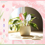 8 Pcs Self Watering Globes Tulips Bulbs Automatic Plant Watering Devices Plastic Plant Self Waterer Insert Spikes for Indoor Outdoor Garden Decoration