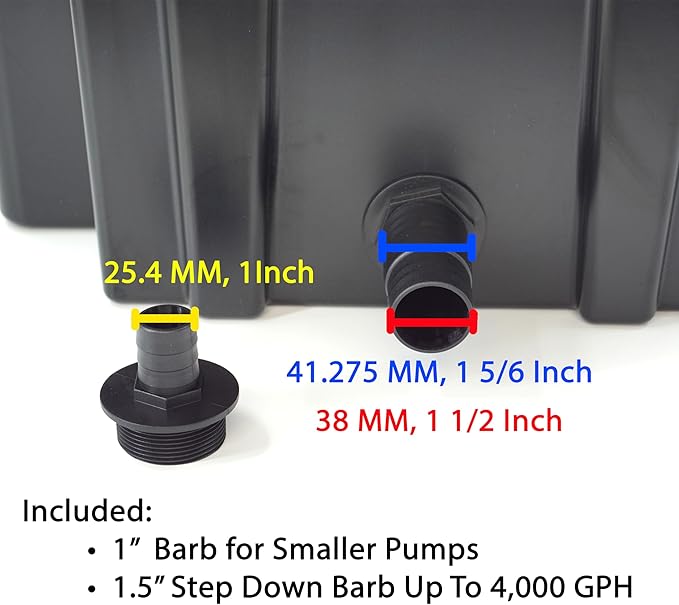 HALF OFF PONDS 16-Inch Waterfall Spillway Kit | 4,000 gallon capacity, 2,100 GPH Aqua Pulse pump, Filter media, 12.5 ft tubing, Waterfall streams