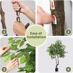 Artificial Ficus Tree 6ft(72in) Faux Floor Potted Tree for Indoor Decor Large Realistic Trees Plants with Silk Leaves and Natural Wood Trunk for Home Living Room,Office Foyer Decor.