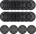 100 Pcs 1.8" Plant Pot Mesh Round Hole Cover, 45mm Black Plant Pot Drainage Mesh Discs Bottom Liners for Bonsai/Flower Pots, Soil Retention Grid Mats