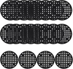 100 Pcs 1.8" Plant Pot Mesh Round Hole Cover, 45mm Black Plant Pot Drainage Mesh Discs Bottom Liners for Bonsai/Flower Pots, Soil Retention Grid Mats