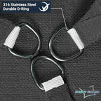 SUNNY GUARD Custom Size 10'x14'x17.2'Graphite Grey Sun Shade Sail Right Triangle UV Block Shade for Backyard Yard Patio Deck Garden(Customized)