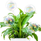 Pynqdfu 4 Pcs Plant Watering Globes,Rainbow Gradient Glass Watering Devices,Self Watering Planter Insert Plant Accessories for Indoor,Outdoor,Flowerpot,Hanging Plants,Home Garden,8.7" L×2.8" D