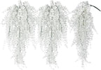 RECUTMS Fake Plant Hanging Eucalyptus Vines Plants Faux Eucalyptus Leaf Hanging Plant for Room Wedding Proch Yard Outdoor Home Wall Kitchen Bathroom Indoor Decoration in 3 Pcs(Pure White)