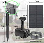 Biling Solar Water Pump Outdoor, Upgraded Solar Fountain Pump Kit with Stake, Solar Powered Water Pump for Bird Bath, Garden, Backyard, Pool, Fish Tank