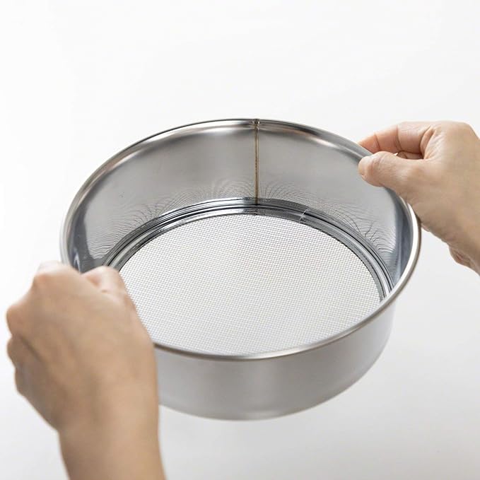 Wazakura 3PCS Soil Sieve Set 8-1/4 inch (210mm),3 Sieve Mesh Filter Sizes, Japanese Bonsai Gardening Tool - 8-1/4inch(210mm)