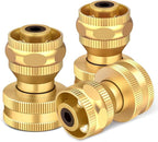 Twinkle Star Brass Hose Nozzle 3 Pack, 3/4 Inch Upgraded Heavy Duty Brass Power Nozzles, Adjustable Twist Pressure Sprayer for Garden, Patio