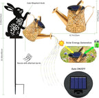 Solar Watering_Can Lights, Bunny Hanging Lantern Solar Lights Outdoor, Rabbits Lover Gifts for Mom Women Birthday Mother's Day Christmas, Waterproof Garden Decor Outside Patio Yard Pathway Backyard