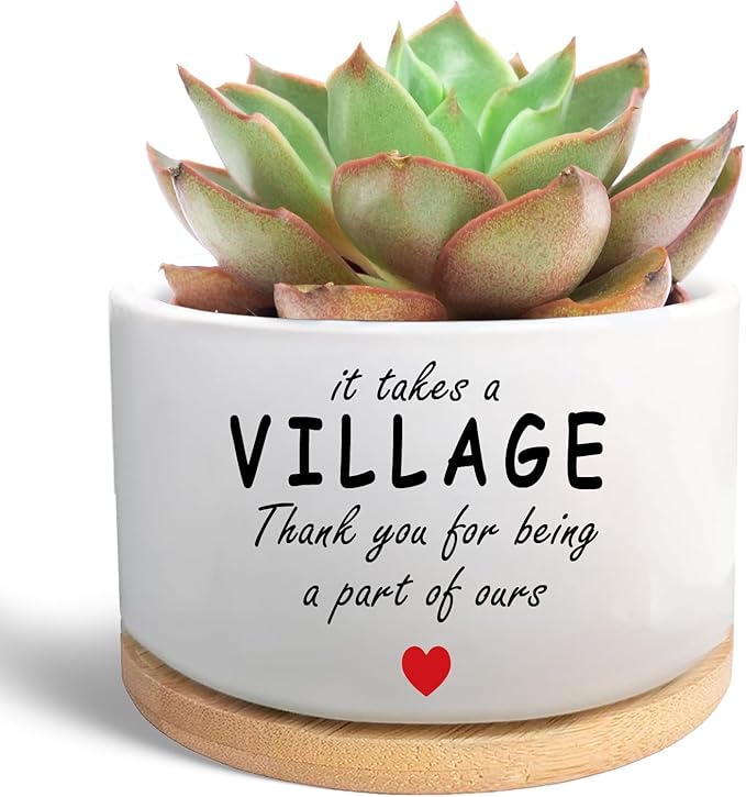Thank You Gifts for Women Men, Appreciation Gifts for Teacher Coworker Nurse Employee Daycare Provider Nanny, Teacher Appreciation Gift, Succulent Plant Pot, Flower Planter(Plants Not Included)