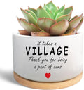 Thank You Gifts for Women Men, Appreciation Gifts for Teacher Coworker Nurse Employee Daycare Provider Nanny, Teacher Appreciation Gift, Succulent Plant Pot, Flower Planter(Plants Not Included)