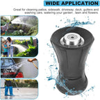 Fireman Hose Nozzle, 3/4" Garden Hose Nozzle, High Pressure Sprayer Nozzle for Car Washing, Patio Cleaning, Watering Lawn and Garden, Universal Fit Garden Hoses Black