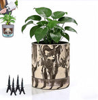 GreenShip 11.7″ Cylinder Planters with Drainage Hole and Planter Saucer, Jun Porcelain Clay & Recycled Resin, Decorate Home,Office & Outdoor
