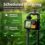 Garnen Sprinkler Timer, Garden Water Hose Faucet Timer, 1 min-7 Days Programmable with Rain Delay/Manual/Automatic Watering Controller System, Digital Drip Irrigation for Yard, Lawn, 1 Outlet