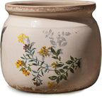 Dosayes Vintage Ceramic Ice Crack Flower Pot with Drainage Holes, Country Rustic Planters for Indoor and Outdoor,Tuscan Decor,Home,Living Room, Garden Decor, Gardening Gift (English)