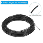 PATIKIL 1mm Bonsai Training Wire, 1 Roll Floral Wire Stems Anodized Aluminum Trees Wire 95 Feet Total for Gardening Branch Fixing, Black