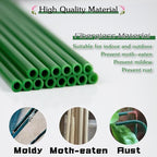6Pcs Plant Support Stakes 17 inch SupKing Garden Orchid Sticks Extended to 3ft 4ft 5ft Plant Poles with Clips for Indoor Outdoor Potted Tomato Rose Amaryllis Vegetables Comes with 20 Ties（Green）