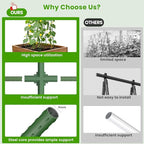 Cucumber Trellis for Raised Bed, U-Shape Garden Trellis for Climbing Plants Outdoor, Metal Arch Vegetables Trellis, Plant Support for Grape Vine Beans Squash Peas Flower