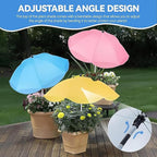MIAOLLUN 24" Adjustable Angles Plant Umbrellas for Outdoor Plants Garden Umbrella Shade for Potted Plant, 40" Height Garden Plant Umbrella Shade Cover for Patio Flowers, Plants,2pcs