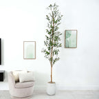 Potted Olive Artificial Tree - 9' - Green