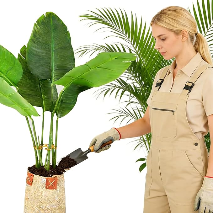 YAPROMO 4PCS Iron Monstera Plant Support - 4.1IN Plant Support Stakes for Indoor Plants, Plant Stakes and Supports, Ideal Plant stem Support for Turtle Shell Bamboo & Houseplants (A+B)