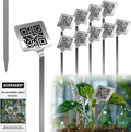 QR Plant Labels, Scan-to-Record Plant Care Tracker, 304 Stainless Steel Outdoor Waterproof Garden Tags Markers for Seeds and Herbs, 10 pcs