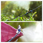 homenote Misting Cooling System 75FT (23M) Misting Line + 28 Brass Mist Nozzles + Brass Adapter(3/4") Outdoor Mister for Patio Backyard Garden Greenhouse Watering