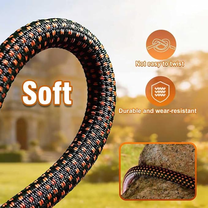 Garden Hose 100FT, Water Hose with Extra Large Solid Brass Fittings, Kink Free & Burst Resistant，Lightweight Hose for Watering, Car Washing, Yard Cleaning