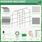 Tall Garden Arch Trellis for Climbing Plants Outdoor, 7.2 ft Walkway Trellis, Heavy Metal Archway Arbor Tunnel Large Trellis for Vegetables Fruits Flower Plant Cucumber Trellis for Garden Raised Bed
