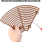 6 Pcs Plant Grid Soil Protector Covers 11.8 Inch 20.8 Inch Cuttable Flower Cover with 60 Stakes Plastic Pot Grid for Indoor Outdoor