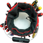 MELOTOUGH Bucket Caddy Organizer Bucket Tool Organizer for Garden Tools Fit 3.5 to 5 Gallon Bucket (Red)