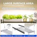 Barrina TX-L84 4FT Grow Lights for Indoor Plant, 336W (4 x 84W), 4 LED Panels Wider Coverage, Full Spectrum, High PPFD, Mechanical Timer, Linkable, Hanging Light for Indoor Vegetable, Seeding, 4 Packs